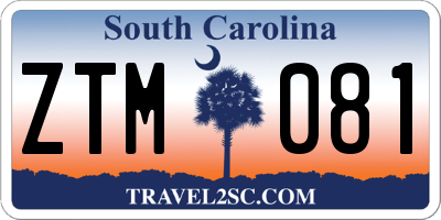 SC license plate ZTM081