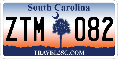 SC license plate ZTM082