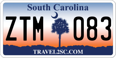 SC license plate ZTM083