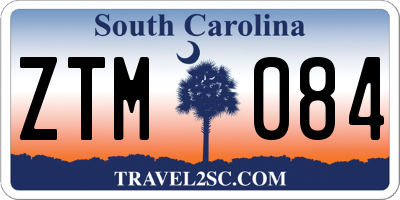 SC license plate ZTM084