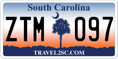 SC license plate ZTM097
