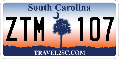 SC license plate ZTM107