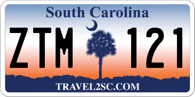 SC license plate ZTM121