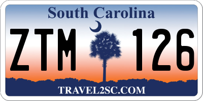 SC license plate ZTM126