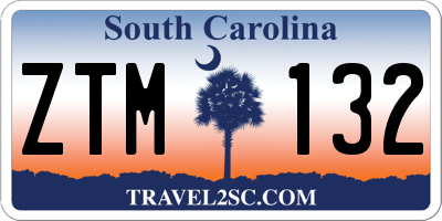SC license plate ZTM132