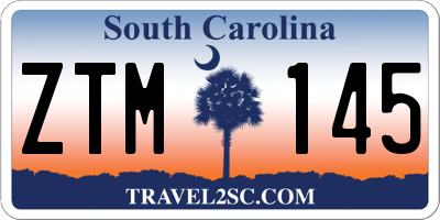 SC license plate ZTM145