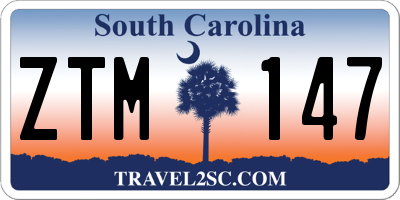 SC license plate ZTM147