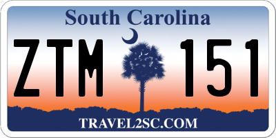 SC license plate ZTM151