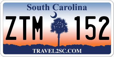 SC license plate ZTM152