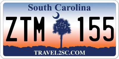 SC license plate ZTM155