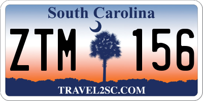 SC license plate ZTM156
