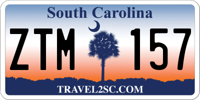 SC license plate ZTM157
