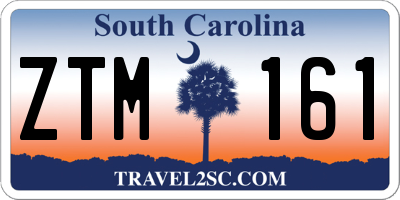 SC license plate ZTM161