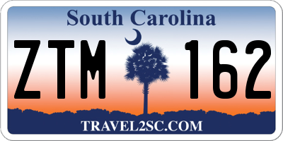 SC license plate ZTM162