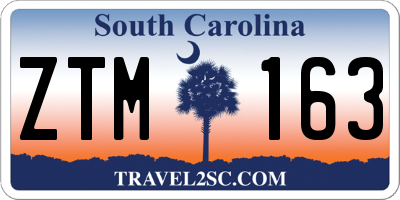 SC license plate ZTM163