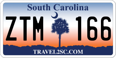SC license plate ZTM166