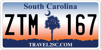 SC license plate ZTM167
