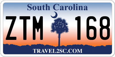 SC license plate ZTM168