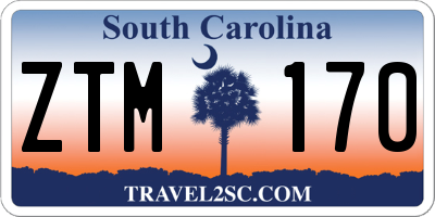 SC license plate ZTM170