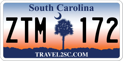 SC license plate ZTM172