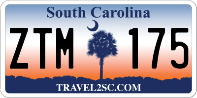 SC license plate ZTM175
