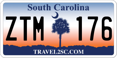 SC license plate ZTM176