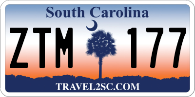 SC license plate ZTM177