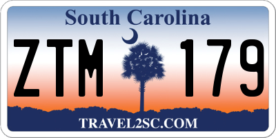 SC license plate ZTM179