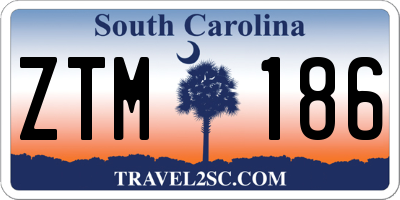 SC license plate ZTM186