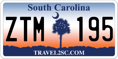 SC license plate ZTM195