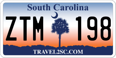 SC license plate ZTM198