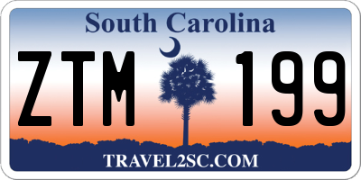 SC license plate ZTM199