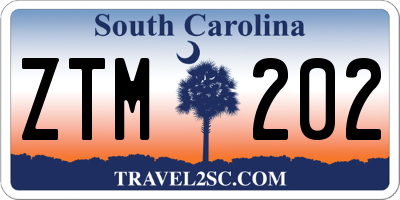 SC license plate ZTM202