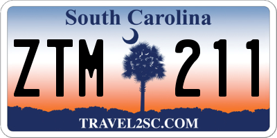 SC license plate ZTM211