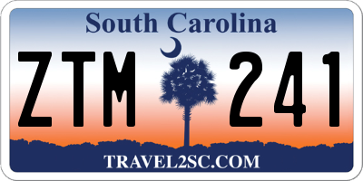 SC license plate ZTM241