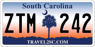 SC license plate ZTM242