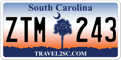 SC license plate ZTM243