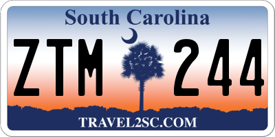 SC license plate ZTM244
