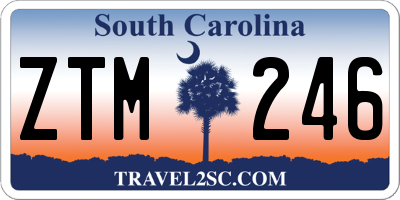 SC license plate ZTM246