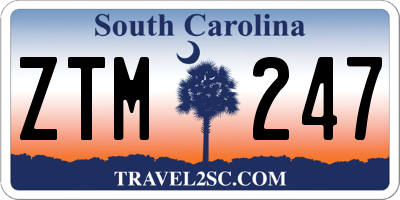 SC license plate ZTM247