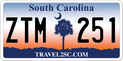 SC license plate ZTM251