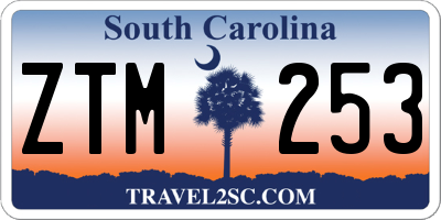 SC license plate ZTM253