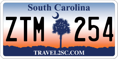 SC license plate ZTM254