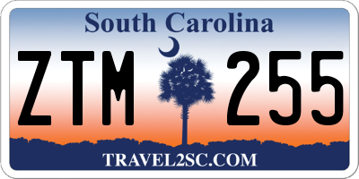 SC license plate ZTM255