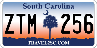 SC license plate ZTM256