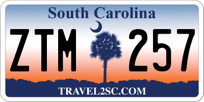 SC license plate ZTM257