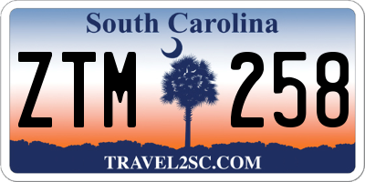 SC license plate ZTM258