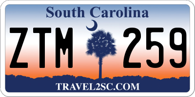 SC license plate ZTM259