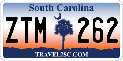 SC license plate ZTM262