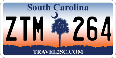 SC license plate ZTM264